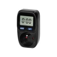 watomierz, kalkulator energii z wyświetlaczem lcd, czarny - on-wat-419/b