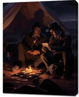 Obraz 70x90cm Dziki Zachód Nocną Porą