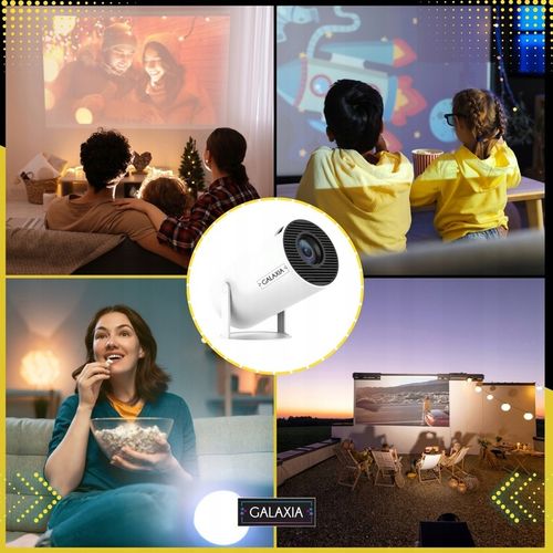 PROJEKTOR RZUTNIK MINI PRZENOŚNY ANDROID LED WIFI FULL HD SMART TV na Arena.pl