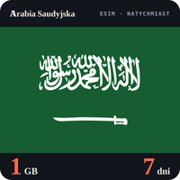 Karta eSIM Internet Arabia Saudyjska 1 GB na 7 dni - bez rejestracji