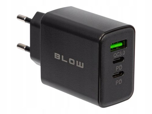 SZYBKA ŁADOWARKA SIECIOWA GNIAZDO USB + 2x USB-C QC PD 40W UNIWERSALNA na Arena.pl