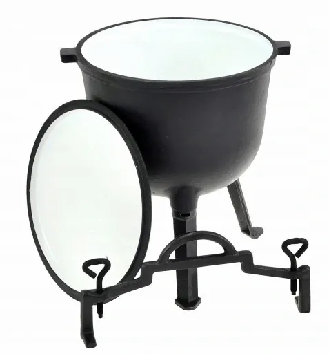 Kociołek Myśliwski 11 Lit. EMALIA Żeliwny GARNEK na OGNISKO Emaliowany zdjęcie 13