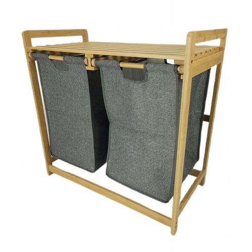 KOSZ na pranie BAMBUSOWY 2-komorowy EKO bielizna ŁAZIENKA worki na Arena.pl