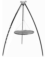 Grill na trójnogu 200 cm, LARGO, ruszt stal naturalna, 60 cm | TYLETEGOTU