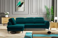 Narożnik TOMMY, duży skandynawski, rozkładany, regulowane zagłówki