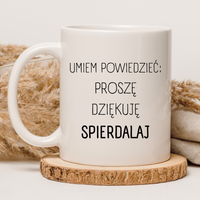 CHAMSKI KUBEK BEZ CENZURY | ŚMIESZNY PREZENT | DO PRACY BIURA DOMU | 330 ml