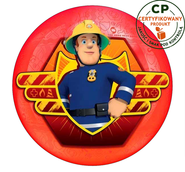 Opłatek na tort Strażak Sam zdjęcie 1