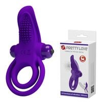Wibrujący Pierścień Erekcyjny Pretty Love Vibrant Penis Ring Fioletowy