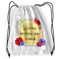 Plecak Urodziny 30 30Te Sportowy Szkolny Worek Z Nadrukiem Ze Zdjęciem