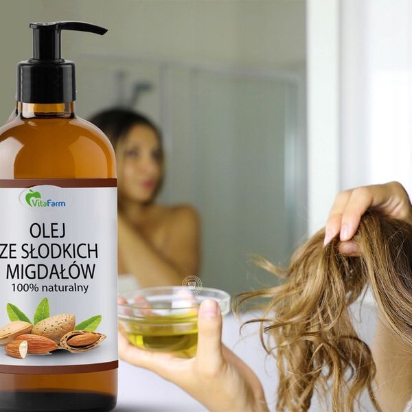 NATURALNY OLEJ ZE SŁODKICH MIGDAŁÓW 1 Litr zdjęcie 3