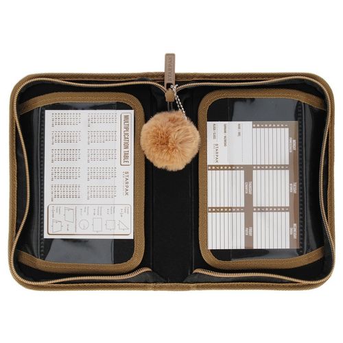 TORNISTER SZKOLNY PLECAK DLA DZIEWCZYNKI ZŁOTY KOTEK FUTERKO 5 elementów na Arena.pl