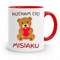 Kubek Czerwony Prezent Dla Chłopaka Kocham Cie Z Nadrukiem Ze Zdjęciem