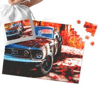 PUZZLE TRADYCYJNE - SUPER SAMOCHODY Mustang MEGA WZORY 70el + WORECZEK