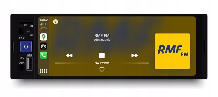 RADIO NAWIGACJA 1DIN CARPLAY ANDROID AUTO MAPY BLUETOOTH AUX zdjęcie 11