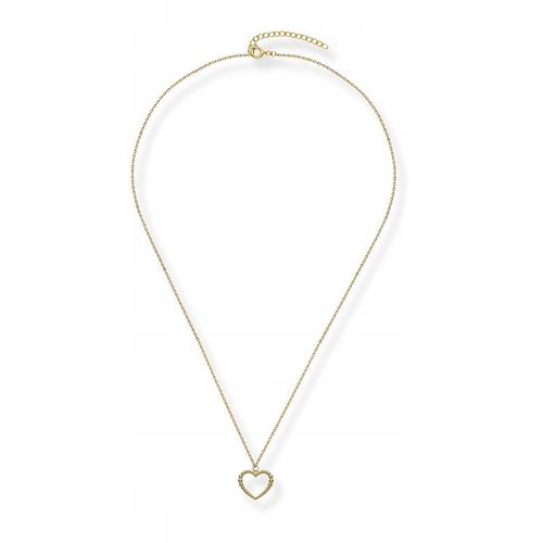 NASZYJNIK SREBRNY POZŁACANY Z MAŁYM SERCEM na Arena.pl