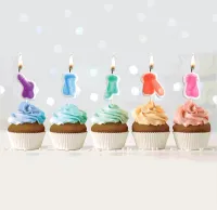 little genie - zestaw świec dekoracyjnych imprezowych, kolorowe miniatury