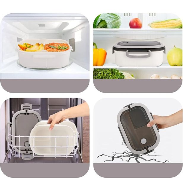 LUNCHBOX LUNCH BOX ŚNIADANIÓWKA POJEMNIK PUDEŁKO BOX Z PRZEGRÓDKAMI 1200ML zdjęcie 9