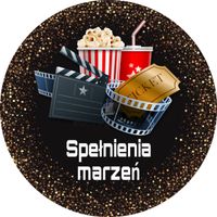 Opłatek na tort Urodziny 18 30 40 50 60 Balony Szampan Happy Birthday Tekst