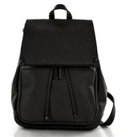 Praktyczny plecak z naturalnej skóry DALLAS czarny