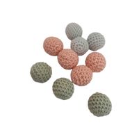kulki drewniane szydełkowane 10szt 20mm
