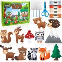 ZESTAW SZYCIA DLA DZIECI FILCOWY ZWIERZĄTKA LEŚNE PREZENT DIY WYPEŁNIANIE