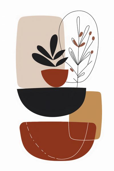 Plakat 40x60cm Botaniczna Abstrakcja zdjęcie 1
