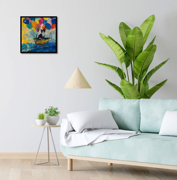 Plakat 40x40cm Kot na Łodzi zdjęcie 4