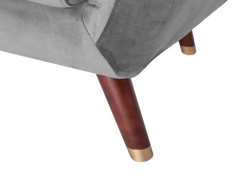 Fotel welurowy szary BODO na Arena.pl