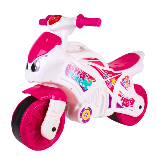 Motorek Rowerek Biegowy Z Dźwiękiem Biały Dla Dziewczynki Jeżdzik 6368 zdjęcie 2