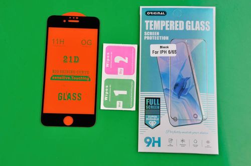 Szkło Hartowane 21D do Apple iPhone 6 / 6S czarny na Arena.pl