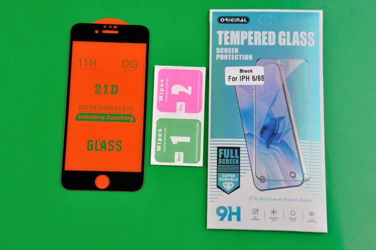 Szkło Hartowane 21D do Apple iPhone 6 / 6S czarny zdjęcie 3