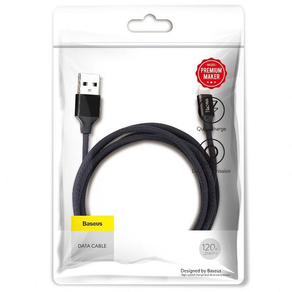 Kabel Baseus Yiven Lightning 1.2m 2A - czarny zdjęcie 6