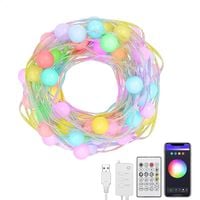 girlanda łańcuch świetlny led rgb 7m wifi  kolor