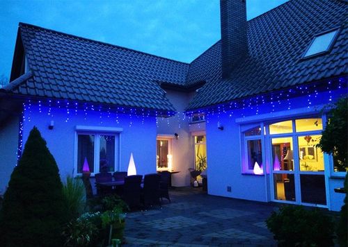 KURTYNA SOPLE 300LED 15m ZEWNĘTRZNE TIMER NIEBIESK na Arena.pl