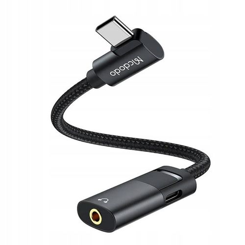 MCDODO PRZEJŚCIÓWKA ADAPTER USB TYP C DO AUX + USB-C DO SŁUCHAWEK ŁADOWANIA na Arena.pl