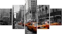 75CM 120 OBRAZ 5 ELEM MANHATTAN TAXI ŚCIENNY DRUK
