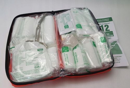 APTECZKA SAMOCHODOWA 41 elementów CAŁA EUROPA norma DIN13164:2022 +ustnik na Arena.pl