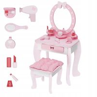 Drewniana Toaletka dla Dzieci Playtive Lustrem Taboretem i Akcesoriami