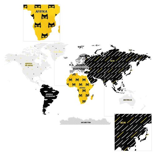 Naklejka Mapa Świata Superbohater DK330 L na Arena.pl
