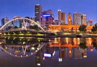 Fototapeta 3D widok miasta most ulice 200x130 FL