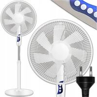 WENTYLATOR WIATRAK STOJĄCY PODŁOGOWY MOCNY BIAŁY CICHY 3 TRYBY 50W 127cm