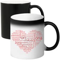 KUBEK MAGICZNY PREZENT DLA DZIEWCZYNY ŻONY MĘŻA CHŁOPAKA WALENTYNKI WZORY