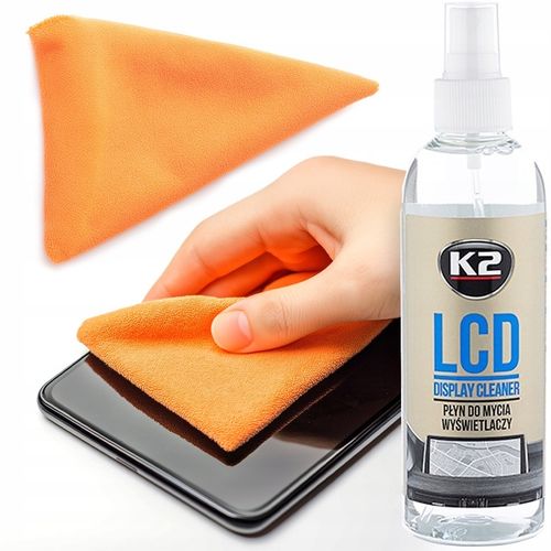 Płyn do Czyszczenia Ekranów LCD LED OLED TFT 250 ml + Mikrofibra Zestaw K2 na Arena.pl