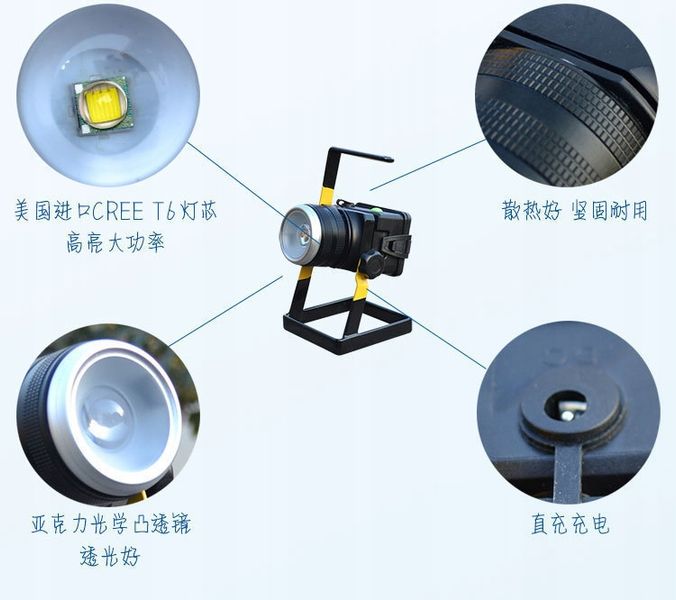 AKUMULATOROWY HALOGEN LED 30W DIODA XM-L T6 ZOOM zdjęcie 4