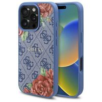 Etui Guess do iPhone 16 Pro, Niebieski, MagSafe