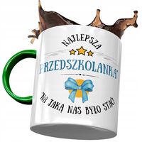 Kubek Zielony Dla Przedszkolanki Najlepsza Prezent Z Nadrukiem Ze Zdjęciem