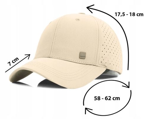CZAPKA z Daszkiem Bejsbolówka Oddychająca Głęboka JASNOBEŻOWA Pako Jeans na Arena.pl