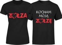 KOSZULKI DLA PAR PREZENT NA WALENTYNKI DZIEWCZYNY CHŁOPAKA ZAKOCHANYCH S