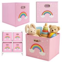 PUDEŁKO RÓŻ NA ZABAWKI POJEMNIK ORGANIZER KOSZ 30x30cm DO REGAŁU IKEA
