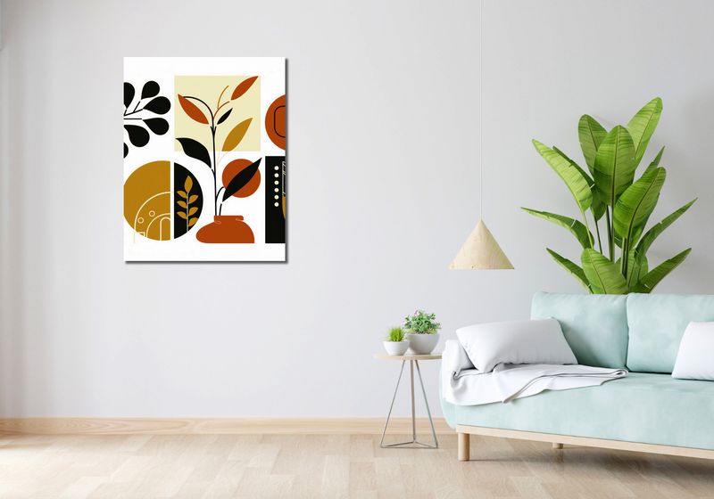 Obraz 70x90cm Kolaż Botaniczny zdjęcie 2